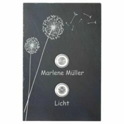Design Türklingel Schiefer 150x200mm Pusteblume Mit Lichttaster