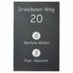 Design Türklingel Schiefer 150x200mm Mit Strassennamen