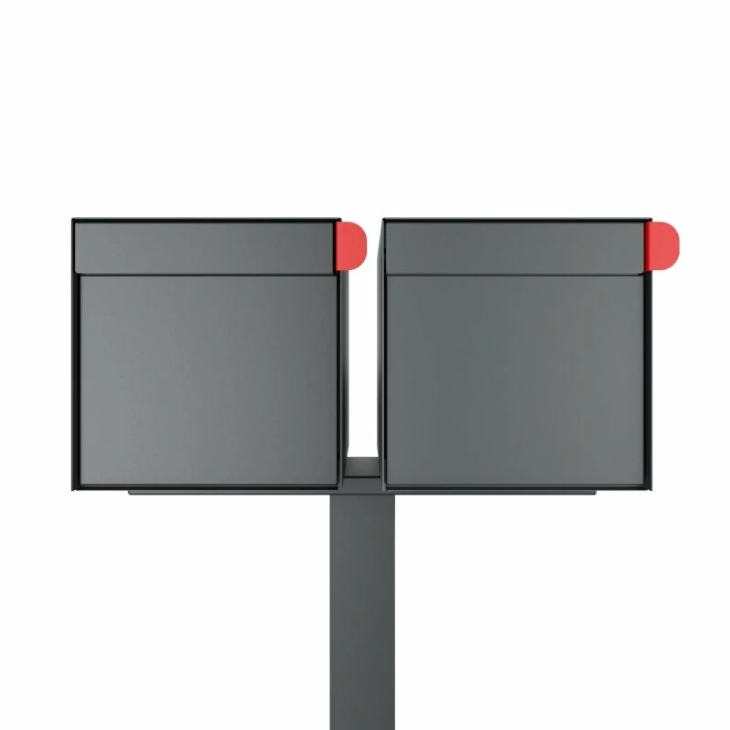 Doppel Briefkasten Standbriefkasten Square Anthrazit RAL 7016 2 Doppel Briefkasten Standbriefkasten Square Anthrazit RAL 7016 – Bild 2