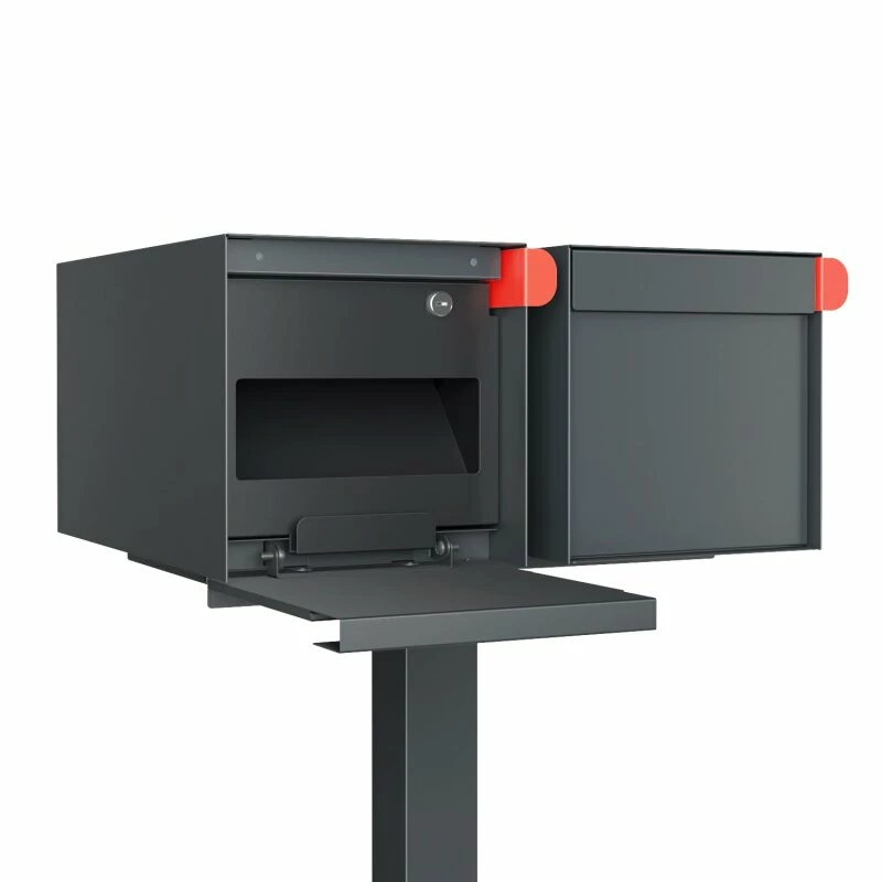 Doppel Briefkasten Standbriefkasten Square Anthrazit RAL 7016 3 Doppel Briefkasten Standbriefkasten Square Anthrazit RAL 7016 – Bild 3