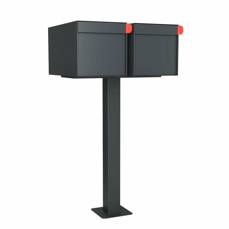 Doppel Briefkasten Standbriefkasten Square Anthrazit RAL 7016 4 Doppel Briefkasten Standbriefkasten Square Anthrazit RAL 7016 – Bild 4