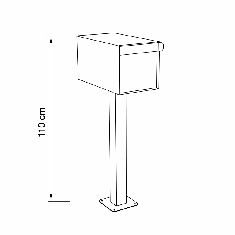 Doppel Briefkasten Standbriefkasten Square Grau Metallic RAL 9007 Mit HPL-Front 6 Doppel Briefkasten Standbriefkasten Square Grau Metallic RAL 9007 Mit HPL-Front – Bild 6