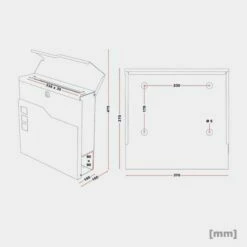 Doppel Standbriefkasten ANTHRAZIT GRAU RAL 7016 Mit Beschriftung Florian_Duo -Türschilder aus Edelstahl Geschäft doppel standbriefkasten anthrazit grau ral 7016 mit beschriftung florian duo3
