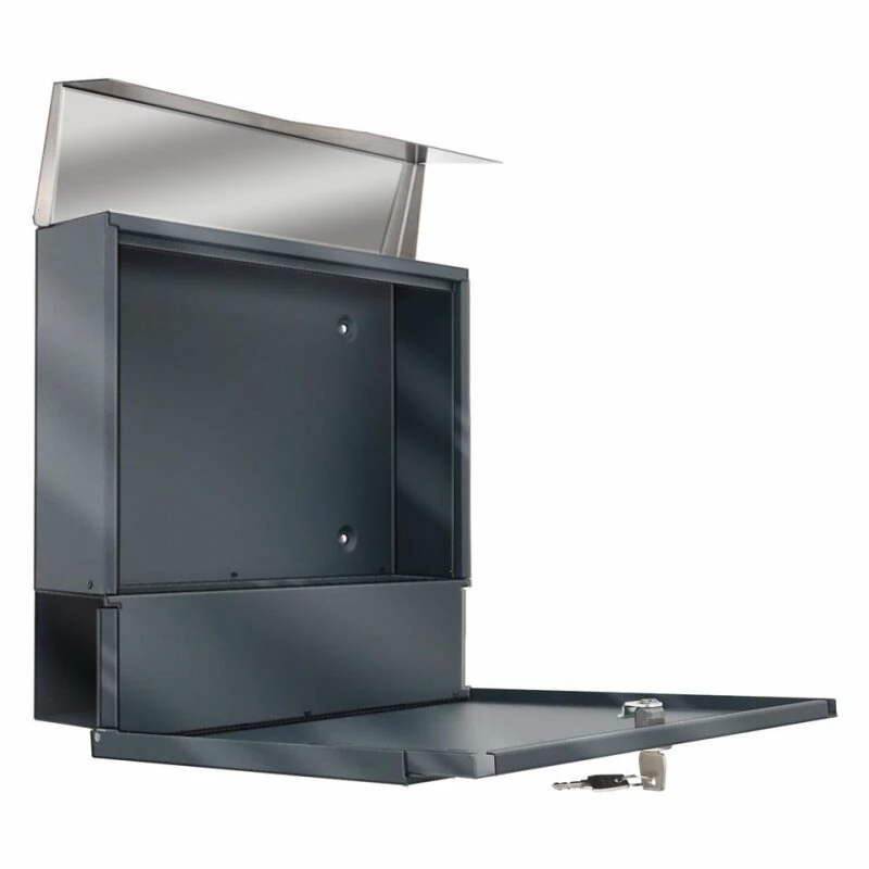 Doppel Standbriefkasten Mit FUNKKLINGEL ANTHRAZIT Marlin 2 Doppel Standbriefkasten Mit FUNKKLINGEL ANTHRAZIT Marlin – Bild 2