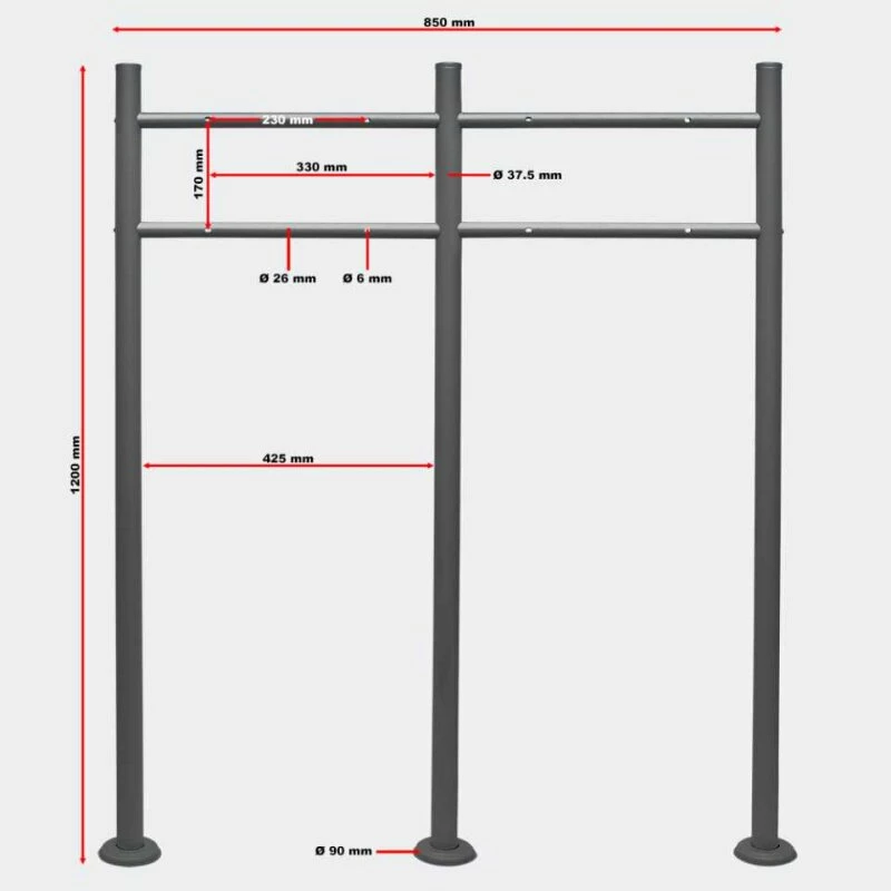 Doppel Standbriefkasten Mit FUNKKLINGEL ANTHRAZIT Peter 7 Doppel Standbriefkasten Mit FUNKKLINGEL ANTHRAZIT Peter – Bild 7