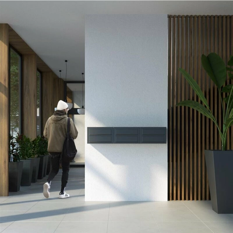 Doppelbriefkasten Wandbriefkasten Comic Weiß RAL 9016 6 Doppelbriefkasten Wandbriefkasten Comic Weiß RAL 9016 – Bild 6