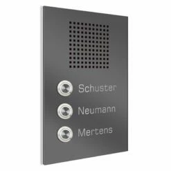 Dreifamilien Türklingel 140x200mm Mit Sprechsieb -Türschilder aus Edelstahl Geschäft dreifamilien tuerklingel 140x200mm mit sprechsieb5