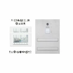 Durchwurfbriefkasten Weiß 2 Familien Briefkastensprechanlage Mit Fischaugenkamera