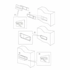 Durchwurfbriefkasten Weiß RAL 9016 -Türschilder aus Edelstahl Geschäft durchwurfbriefkasten weiss ral 90167