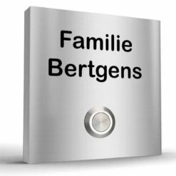 Edelstahl Aufputz Türklingel 100x100mm Mit LED Taster Merkur2