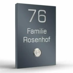 Edelstahl Aufputz Türklingel 110x160mm Mit LED Taster Titan2 -Türschilder aus Edelstahl Geschäft edelstahl aufputz tuerklingel 110x160mm mit led taster titan22