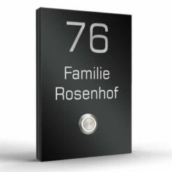 Edelstahl Aufputz Türklingel 110x160mm Mit LED Taster Titan2 -Türschilder aus Edelstahl Geschäft edelstahl aufputz tuerklingel 110x160mm mit led taster titan23