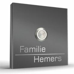 Edelstahl Aufputz Türklingel Aufputzklingel In Verschiedenen Größen Futura2 -Türschilder aus Edelstahl Geschäft edelstahl aufputz tuerklingel aufputzklingel 100x100mm mit led taster futura24