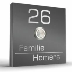 Edelstahl Aufputz Türklingel Aufputzklingel In Verschiedenen Größen Futura3 -Türschilder aus Edelstahl Geschäft edelstahl aufputz tuerklingel aufputzklingel 100x100mm mit led taster futura34