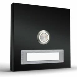 Edelstahl Aufputz Türklingel Aufputzklingel 100x100mm Pluto20 -Türschilder aus Edelstahl Geschäft edelstahl aufputz tuerklingel aufputzklingel 100x100mm pluto204