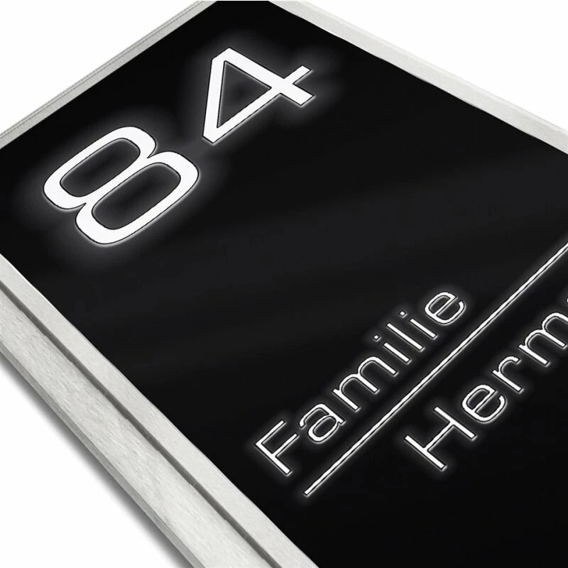 Edelstahl Aufputz Türklingel RAL 9005 Schwarz Hochglanz Mit Beleuchtung Weiß NAOS 3 Edelstahl Aufputz Türklingel RAL 9005 Schwarz Hochglanz Mit Beleuchtung Weiß NAOS – Bild 3