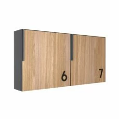 Edelstahl Briefkasten Briefkastenanlage Portis Mit Holzdekor-Front RAL 7016 -Türschilder aus Edelstahl Geschäft edelstahl briefkasten briefkastenanlage portis mit holzdekor front ral 70163