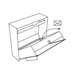 Edelstahl Briefkasten Briefkastenanlage Portis Mit Holzdekor-Front RAL 7016 -Türschilder aus Edelstahl Geschäft edelstahl briefkasten briefkastenanlage portis mit holzdekor front ral 70166