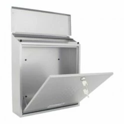 Edelstahl Briefkasten Mailbox Bolzano Silber -Türschilder aus Edelstahl Geschäft edelstahl briefkasten mailbox bolzano silber2