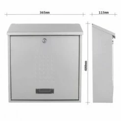 Edelstahl Briefkasten Mailbox Bolzano Silber -Türschilder aus Edelstahl Geschäft edelstahl briefkasten mailbox bolzano silber3