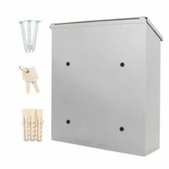 Edelstahl Briefkasten Mailbox Bolzano Silber -Türschilder aus Edelstahl Geschäft edelstahl briefkasten mailbox bolzano silber4