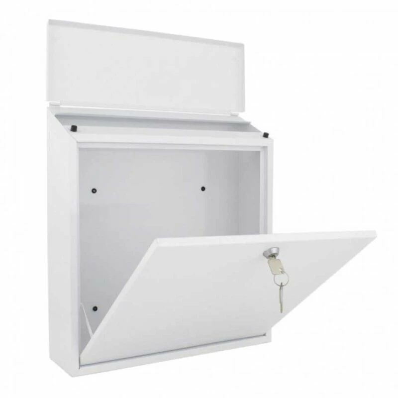 Edelstahl Briefkasten Mailbox Firenze Weiß 2 Edelstahl Briefkasten Mailbox Firenze Weiß – Bild 2