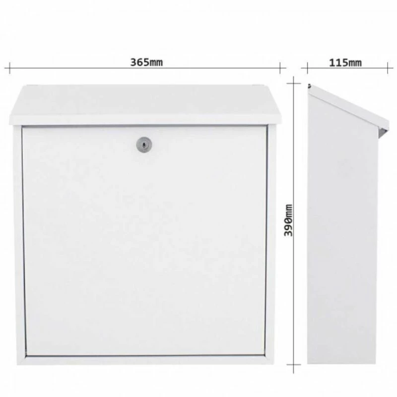 Edelstahl Briefkasten Mailbox Firenze Weiß 3 Edelstahl Briefkasten Mailbox Firenze Weiß – Bild 3