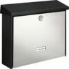 Edelstahl Briefkasten Mailbox Wandbriefkasten Black & Steel