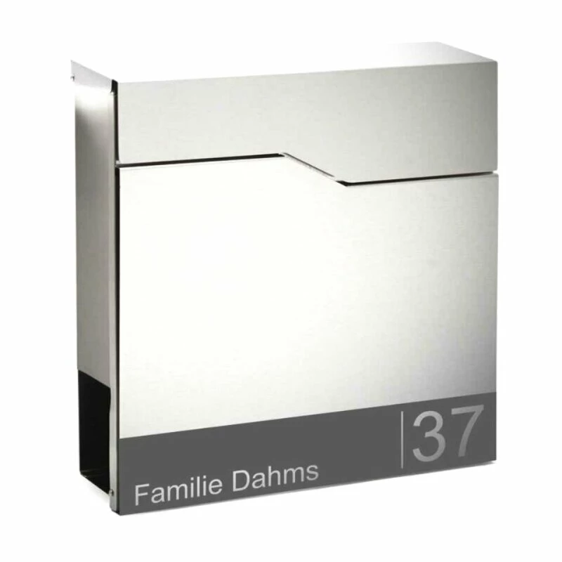 Edelstahl Briefkasten Wandbriefkasten Mailbox Mit Zeitungsfach & Beschriftung Torben 1 Edelstahl Briefkasten Wandbriefkasten Mailbox Mit Zeitungsfach & Beschriftung Torben
