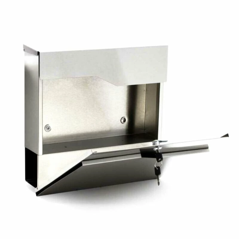 Edelstahl Briefkasten Wandbriefkasten Mailbox Mit Zeitungsfach & Beschriftung Torben 3 Edelstahl Briefkasten Wandbriefkasten Mailbox Mit Zeitungsfach & Beschriftung Torben – Bild 3