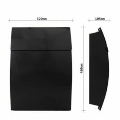 Edelstahl Design Mailbox Briefkasten Harrow Schwarzgrau -Türschilder aus Edelstahl Geschäft edelstahl design mailbox briefkasten harrow schwarzgrau3