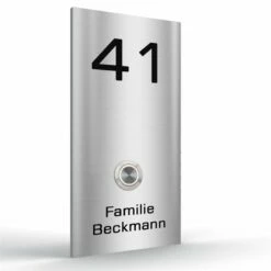 Edelstahl Design Türklingel Klingelplatte 100x190mm Tomran