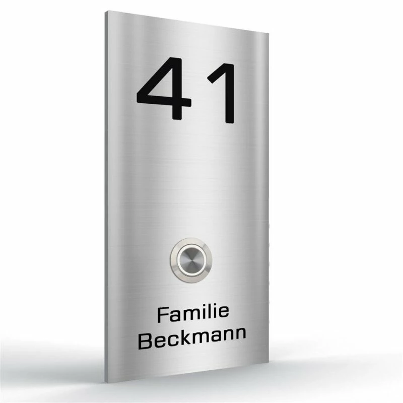 Edelstahl Design Türklingel Klingelplatte 100x190mm Tomran 1 Edelstahl Design Türklingel Klingelplatte 100x190mm Tomran