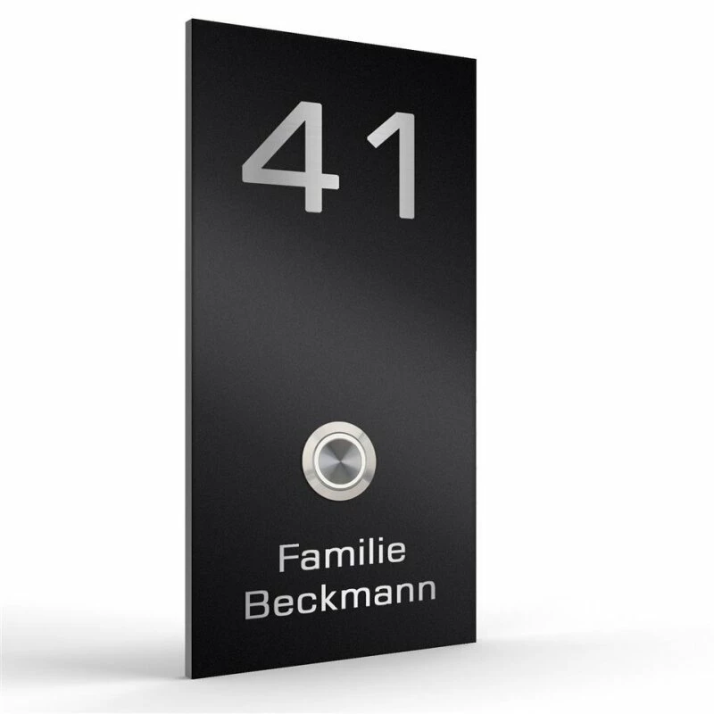 Edelstahl Design Türklingel Klingelplatte 100x190mm Tomran 3 Edelstahl Design Türklingel Klingelplatte 100x190mm Tomran – Bild 3