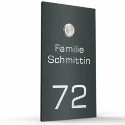 Edelstahl Design Türklingel Klingelplatte 100x190mm Tomrano -Türschilder aus Edelstahl Geschäft edelstahl design tuerklingel klingelplatte 100x190mm tomrano2