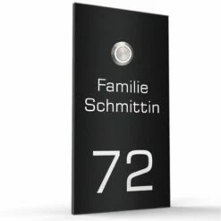 Edelstahl Design Türklingel Klingelplatte 100x190mm Tomrano -Türschilder aus Edelstahl Geschäft edelstahl design tuerklingel klingelplatte 100x190mm tomrano3