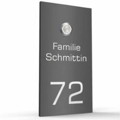 Edelstahl Design Türklingel Klingelplatte 100x190mm Tomrano -Türschilder aus Edelstahl Geschäft edelstahl design tuerklingel klingelplatte 100x190mm tomrano4