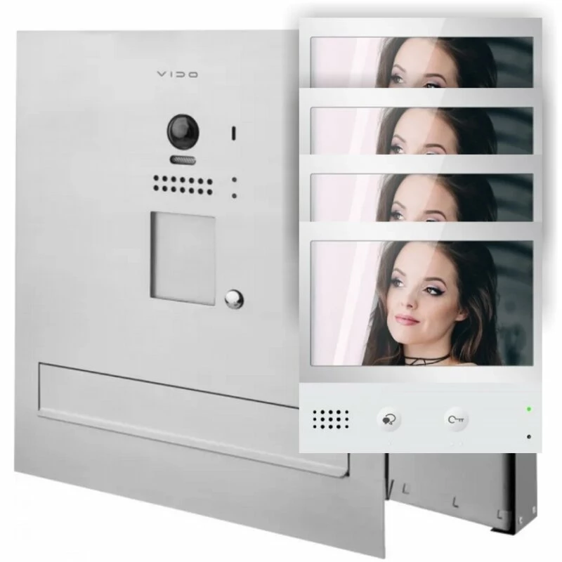 Edelstahl Durchwurfbriefkasten Mit Kamera FARBE LCD 2 DRAHT 4 Monitor 1 Edelstahl Durchwurfbriefkasten Mit Kamera FARBE LCD 2 DRAHT 4 Monitor