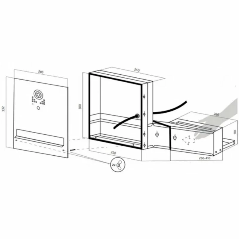 Edelstahl Durchwurfbriefkasten Mit Kamera FARBE LCD 2 DRAHT 4 Monitor 4 Edelstahl Durchwurfbriefkasten Mit Kamera FARBE LCD 2 DRAHT 4 Monitor – Bild 4