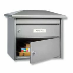 Edelstahl Großraum-Briefkasten Mit Geräumigem Paket-Ablagefach