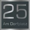 Edelstahl Hausnummer 250x250 Mm Anthrazit RAL 7016 Grau BENTARO