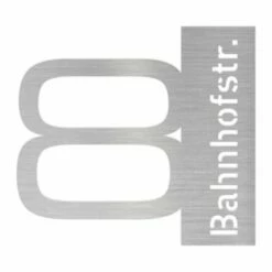 Edelstahl Hausnummer Mit Strassenname RITON 8 Edelstahl Hausnummer Mit Strassenname RITON -Türschilder aus Edelstahl Geschäft edelstahl hausnummer mit strassenname riton3