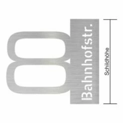 Edelstahl Hausnummer Mit Strassenname RITON 11 Edelstahl Hausnummer Mit Strassenname RITON -Türschilder aus Edelstahl Geschäft edelstahl hausnummer mit strassenname riton6