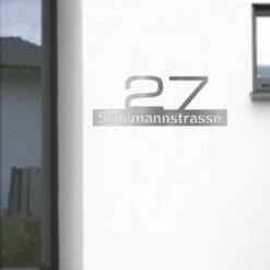 Edelstahl Hausnummer Mit Strassenname 13 Edelstahl Hausnummer Mit Strassenname -Türschilder aus Edelstahl Geschäft edelstahl hausnummer mit strassenname7