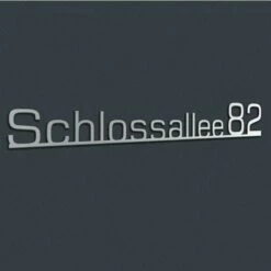 Edelstahl Hausnummer Straßen Schriftzug Selbst Gestalten In Vielen RAL Farben TYP2 -Türschilder aus Edelstahl Geschäft edelstahl hausnummer strassen schriftzug selbst gestalten in vielen ral farben typ24