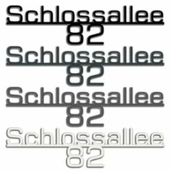 Edelstahl Hausnummer Straßen Schriftzug Selbst Gestalten In Vielen RAL Farben TYP3