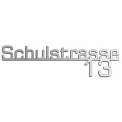 Edelstahl Hausnummer Straßen Schriftzug Selbst Gestalten TYP1