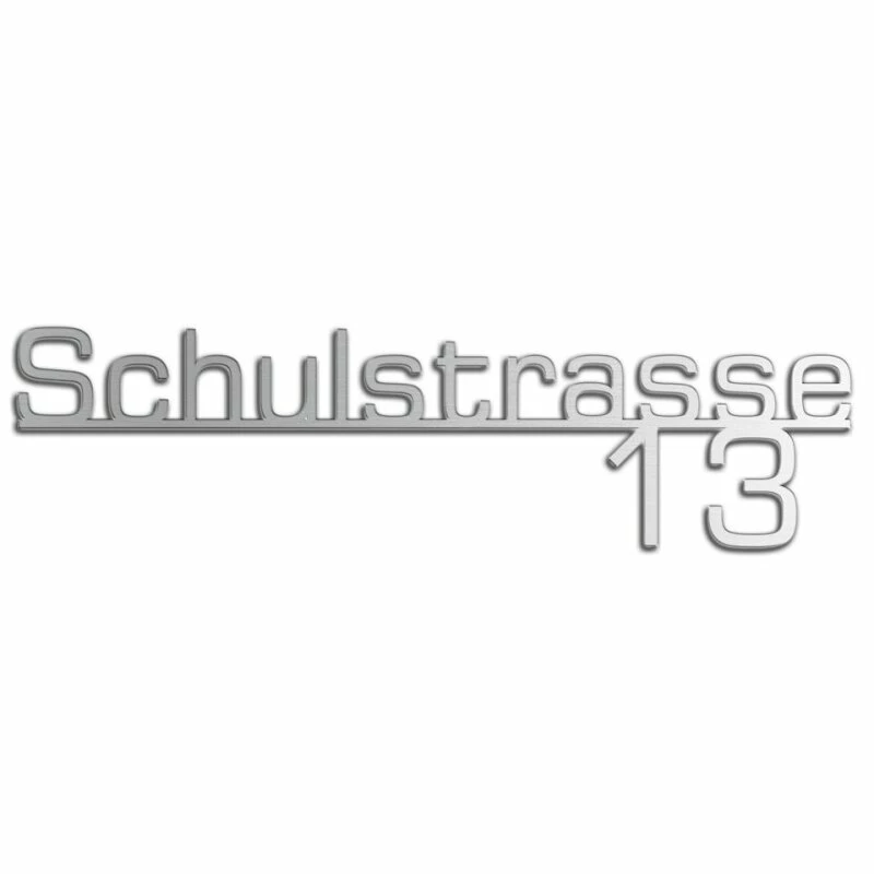Edelstahl Hausnummer Straßen Schriftzug Selbst Gestalten TYP1 1 Edelstahl Hausnummer Straßen Schriftzug Selbst Gestalten TYP1