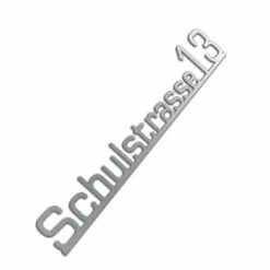 Edelstahl Hausnummer Straßen Schriftzug Selbst Gestalten TYP2 -Türschilder aus Edelstahl Geschäft edelstahl hausnummer strassen schriftzug selbst gestalten typ26