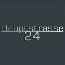 Edelstahl Hausnummer Straßen Schriftzug Selbst Gestalten TYP3 -Türschilder aus Edelstahl Geschäft edelstahl hausnummer strassen schriftzug selbst gestalten typ32